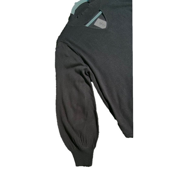 NWT-Sz 1X Style & Co black sweater with balloon sleeves & cut out - Picture 2 of 7